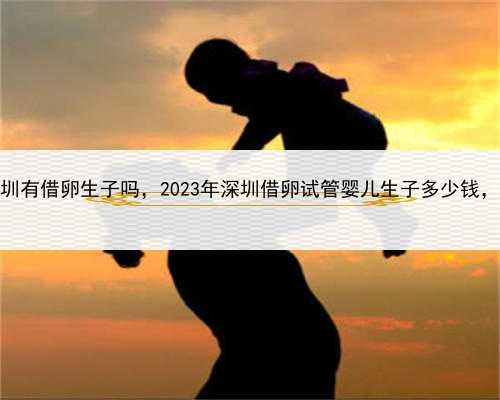 代孕妈妈qq，深圳有借卵生子吗，2023年深圳借卵试管婴儿生子多少钱，费用因人