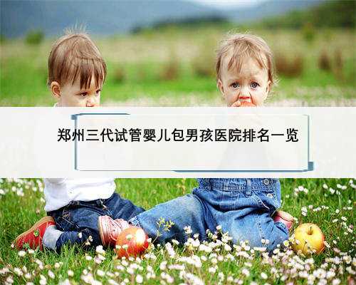 郑州三代试管婴儿包男孩医院排名一览